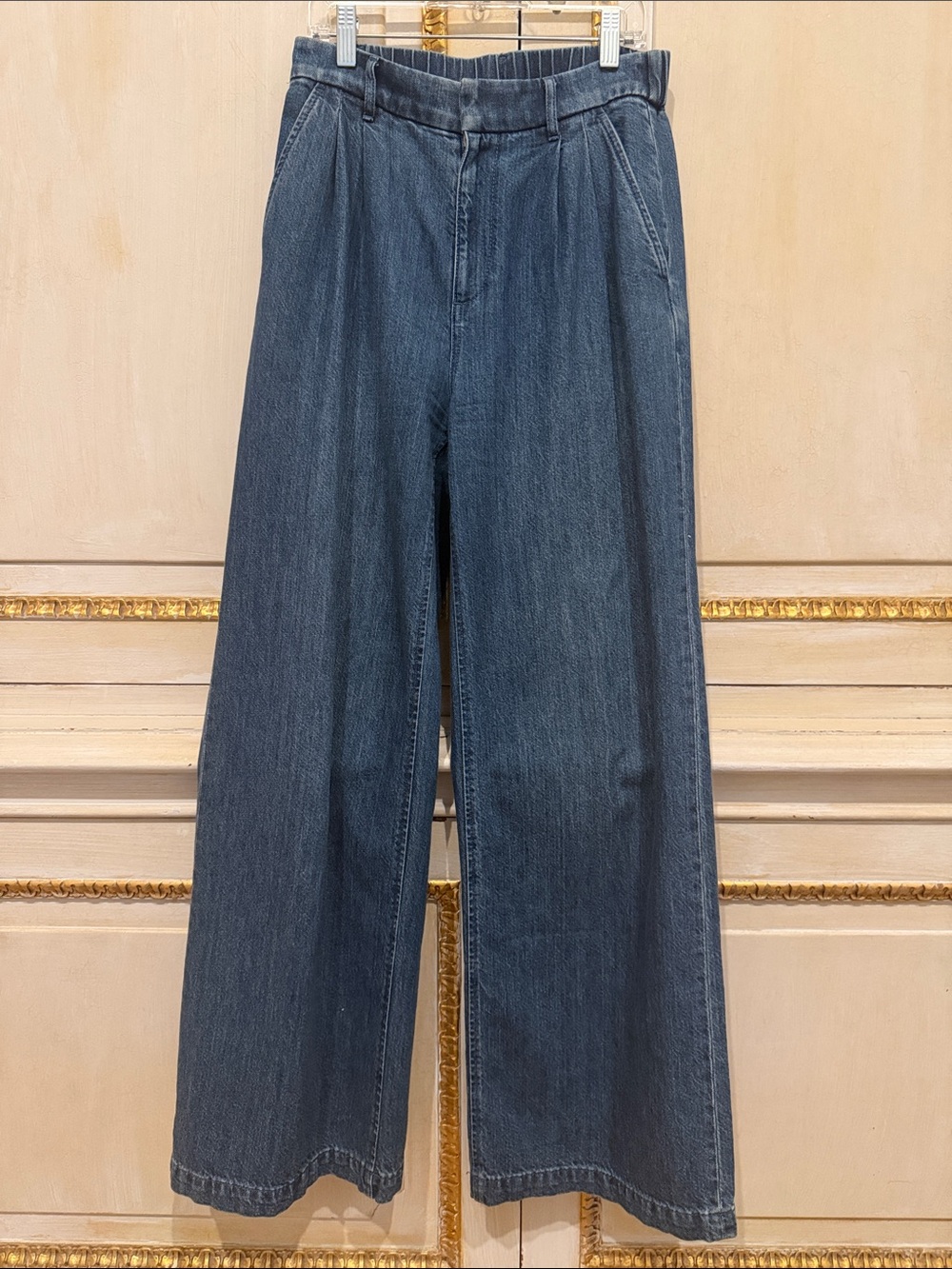 Gap High-Rise Wide Leg Jeans in Dark Indigo